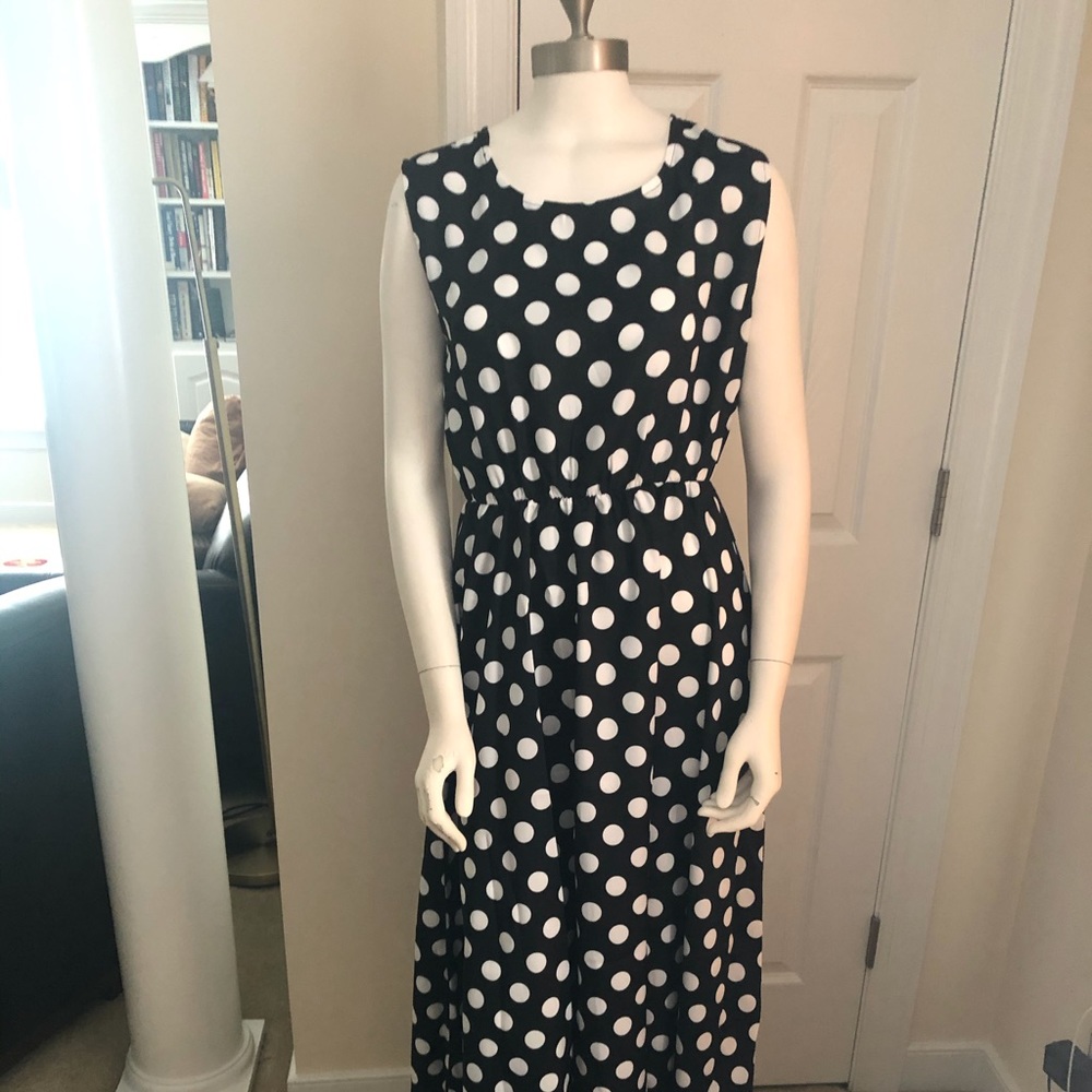 Black and white full length dress